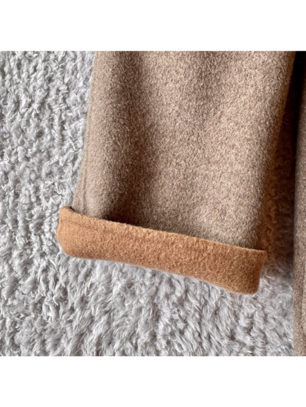 Cashmere Yak Wool Double-Sided Wool Coat EP YAYING Size US Size L - Retail $620 - Picture 10 of 16